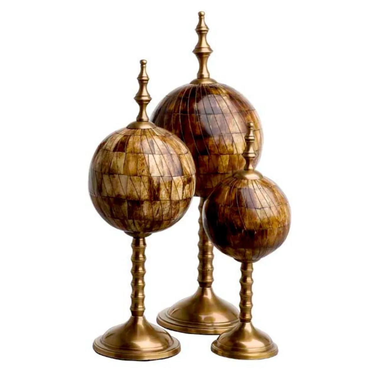 Eıchholtz Object Leonardo Set Of 3 Brown Eh105799