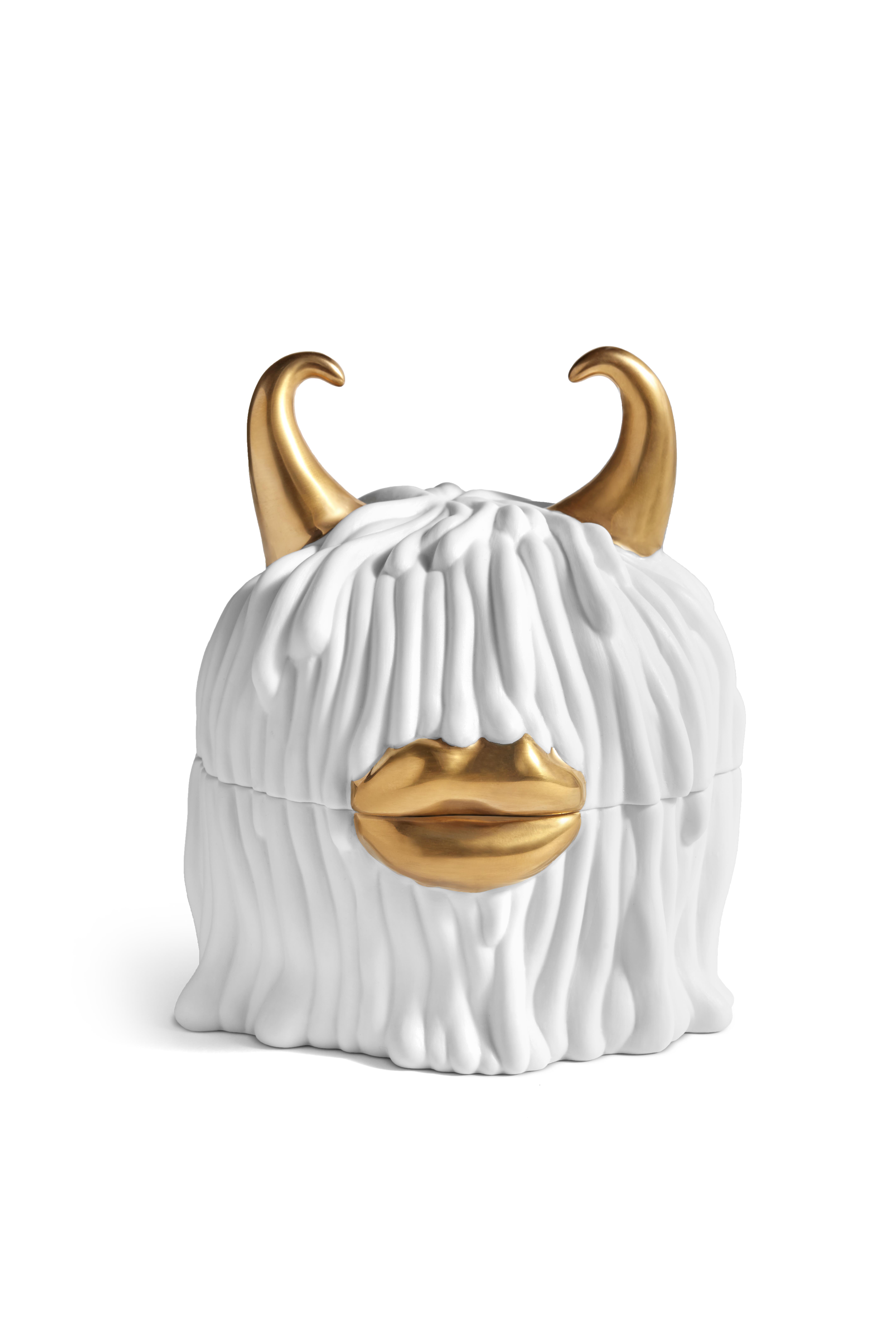 L'Objet Haas Lynda 4 Lü Bardak Altı Beyaz Gold Lobhb901