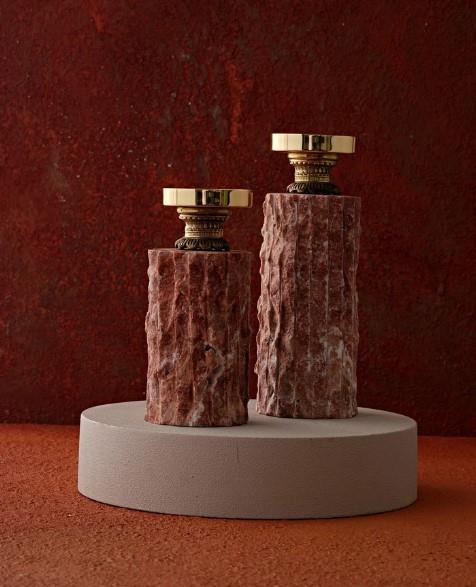 Marlect Co 2Li Kütük Şamdan Set