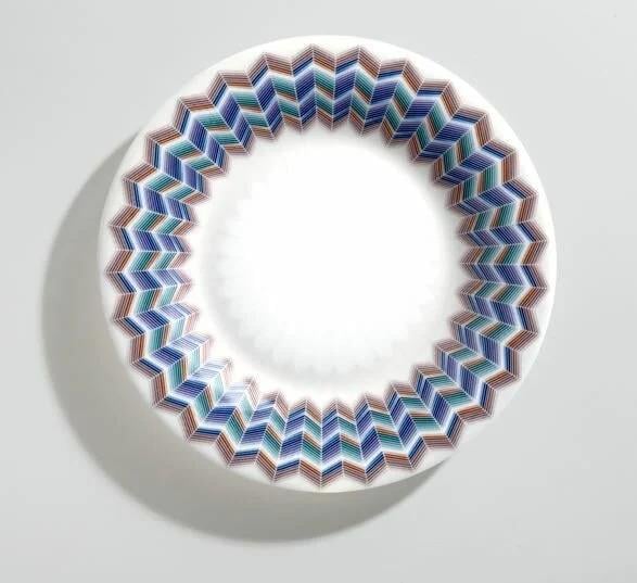 Mıssonı Home Mıssonı Zıg Zag Jarrıs 148 - Lacivert, Ekmek Tabağı 15,5 Cm