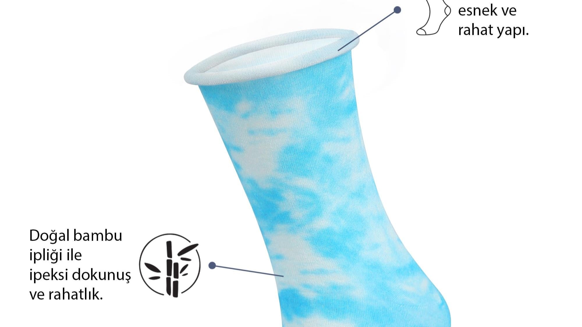 batik çorap kullanımı, kadın soket çorap, batik desenli çorap, mavi çorap, lastiksiz çorap, roll top çorap, bambu çorap, günlük çorap, sneaker uyumlu çorap, Bolero