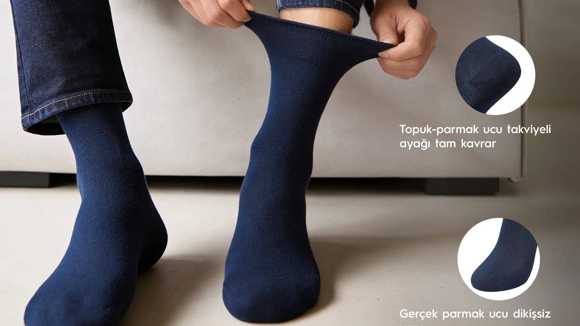Sıkmayan, İz Yapmayan Şıklık: Roll-Top Kenar Teknolojisi Nedir?, soket çorap, Lacivert, erkek çorap, erkek bambu çorap, sıkmayan çorap, lastiksiz çorap, roll top çorap, rahat erkek çorap, premium erkek çorap, ayağı sıkmayan çorap, hassas ciltler için çorap, Bolero çorap