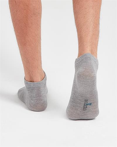 Erkek Dikişsiz 2li Bambu Çorap Gri Lacivert