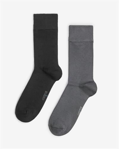Erkek Dikişsiz 2li Bambu Çorap Antrasit Siyah
