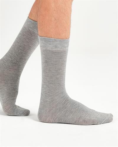 Erkek Dikişsiz 2li Bambu Çorap Lacivert Gri