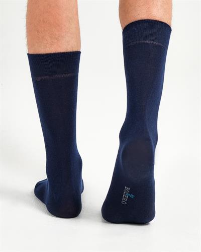 Erkek Dikişsiz 2li Bambu Çorap Lacivert Siyah