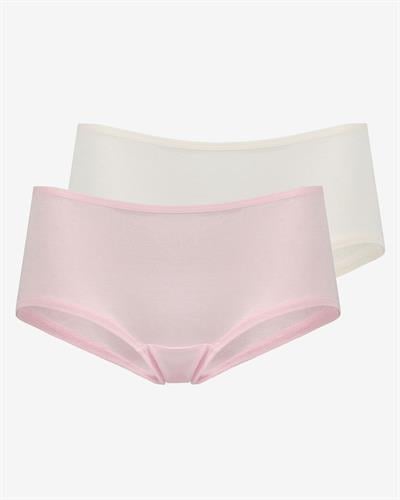 Kadın Dikişsiz Bambu 2li Hipster Külot Pembe Krem
