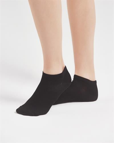 Kadın Dikişsiz Bambu 2li Patik Çorap Siyah