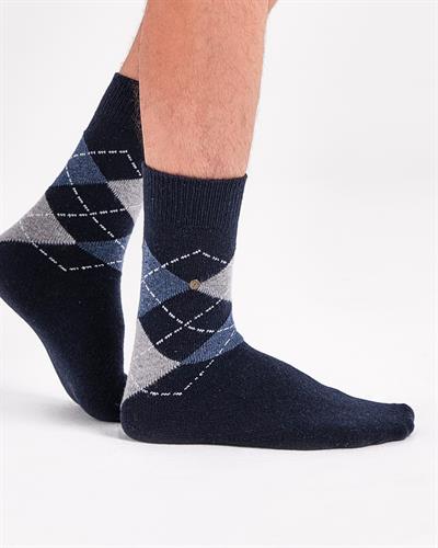 Erkek 2li Yün Çorap Lacivert Siyah