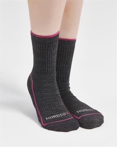 Kadın Yünlü 2li Spor Çorap Füme Siyah