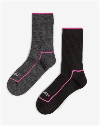 Kadın Yünlü 2li Spor Çorap Füme Siyah