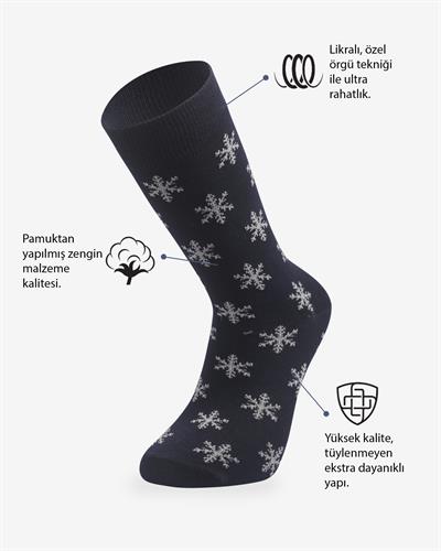 Erkek Hediyelik 3lü Yılbaşı Çorap Kutulu