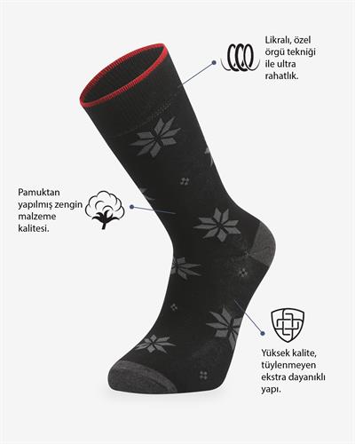 Erkek Hediyelik 3lü Yılbaşı Çorap Kutulu