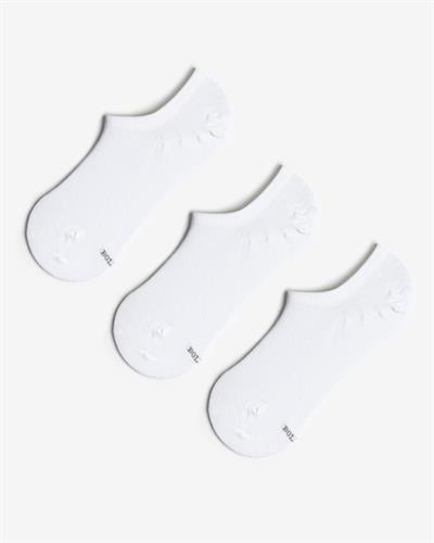 Unisex Premium Dikişsiz 3lü Görünmez Çorap Beyaz