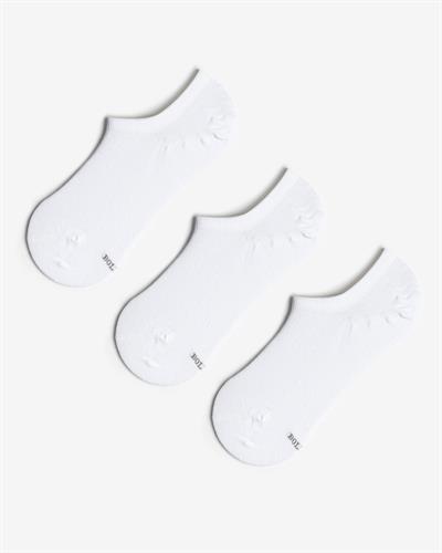 Unisex Premium Dikişsiz 3lü Görünmez Çorap Beyaz
