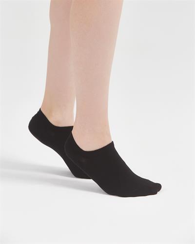 Unisex Premium Dikişsiz 3lü Görünmez Çorap Siyah 