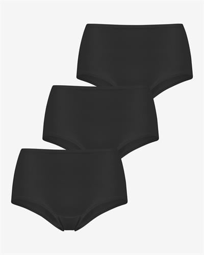 Kadın 3lü Yüksek Bel Slip Külot Siyah