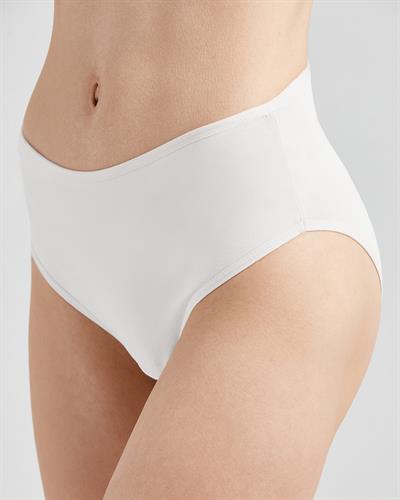 Kadın 3lü Yüksek Bel Slip Külot Ten Beyaz Siyah