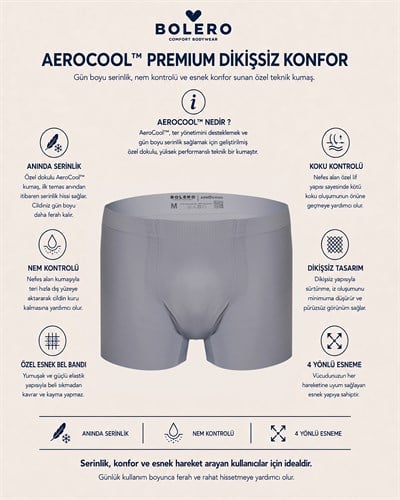 Aerocool Erkek Dikişsiz Boxer Antrasit