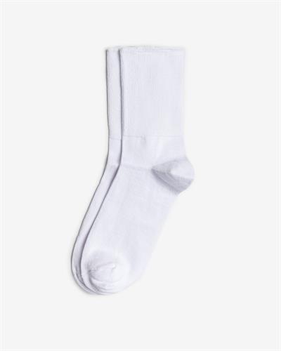 Unisex Bambu Diyabetik Çorap Beyaz