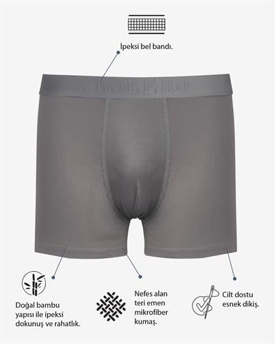 Erkek Bambu Boxer Füme 