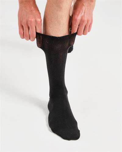 Unisex Bambu Diyabetik Şeker Çorabı Siyah