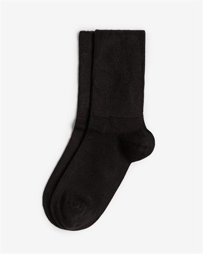 Unisex Bambu Diyabetik Şeker Çorabı Siyah