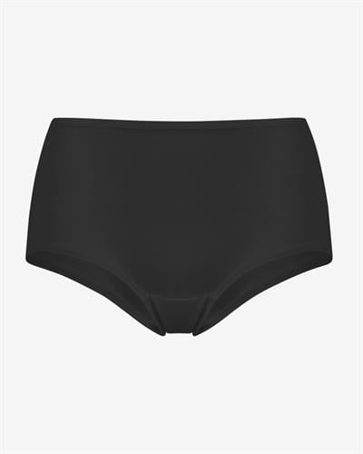 Kadın Bambu Yüksek Bel Slip Külot Ten Siyah