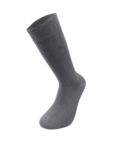 Erkek Premium Dikişsiz Pamuk Çorap Füme Renkli Kare Desen