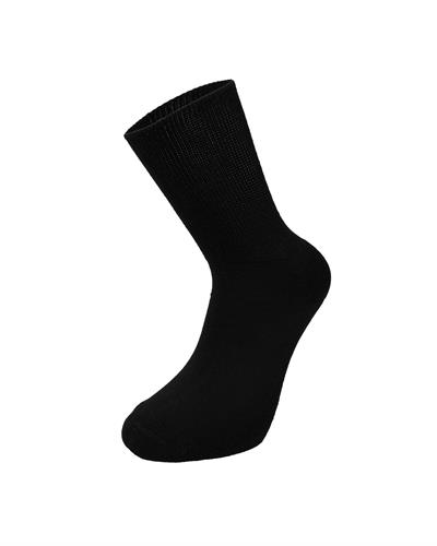 Unisex Dikişsiz Taban Havlu Diabet Şeker Çorabı Siyah
