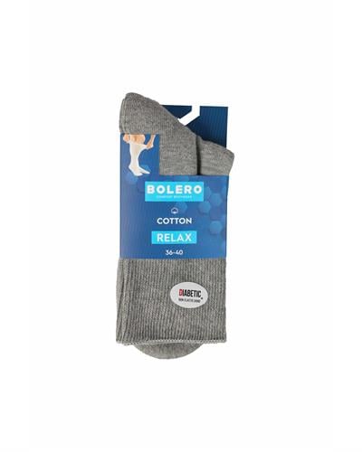 Unisex Dikişsiz Taban Havlu Diabet Şeker Çorabı Gri