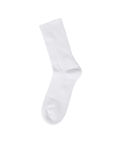 Unisex Dikişsiz Taban Havlu Diabet Şeker Çorabı Beyaz