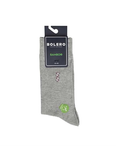 Erkek Premium Dikişsiz Bambu Çorap Gri Alt Alta Kare Desen