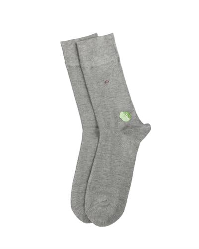 Erkek Premium Dikişsiz Bambu Çorap Gri Çarpı Desen