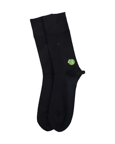 Erkek Premium Dikişsiz Bambu Çorap Lacivert Çarpı Desen