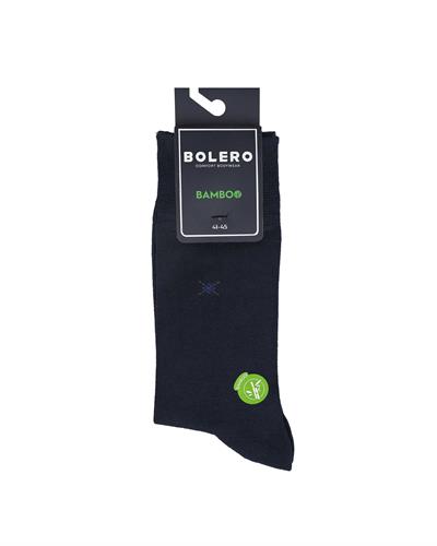 Erkek Premium Dikişsiz Bambu Çorap Lacivert Çarpı Desen