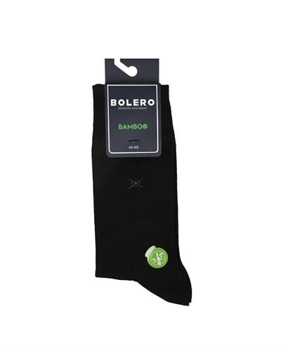 Erkek Premium Dikişsiz Bambu Çorap Siyah Çarpı Desen