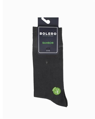 Erkek Premium Dikişsiz Bambu Çorap Füme Çizgili Kare Desen