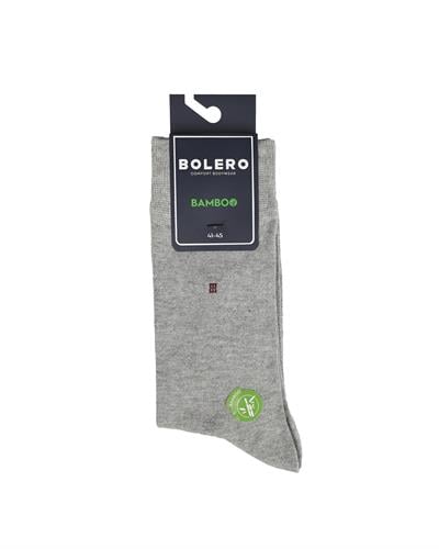 Erkek Premium Dikişsiz Bambu Çorap Gri Çizgili Kare Desen