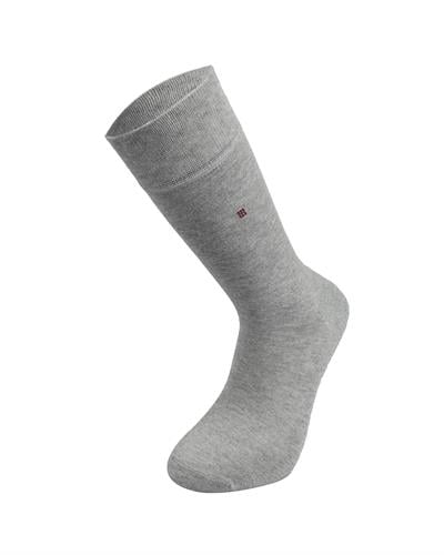 Erkek Premium Dikişsiz Bambu Çorap Gri Çizgili Kare Desen