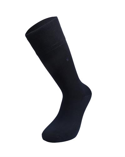 Erkek Premium Dikişsiz Bambu Çorap Lacivert Çizgili Kare Desen