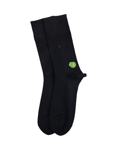 Erkek Premium Dikişsiz Bambu Çorap Lacivert Çizgili Kare Desen