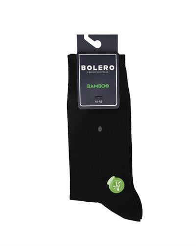 Erkek Premium Dikişsiz Bambu Çorap Siyah Çizgili Kare Desen