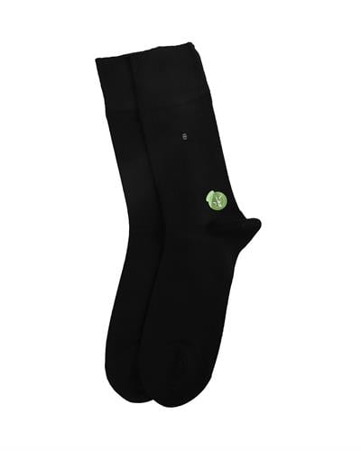 Erkek Premium Dikişsiz Bambu Çorap Siyah Çizgili Kare Desen