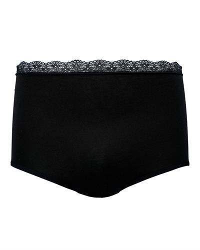 Kadın Dantelli 3lü Yüksel Bel Külot Siyah Gri Kırmızı