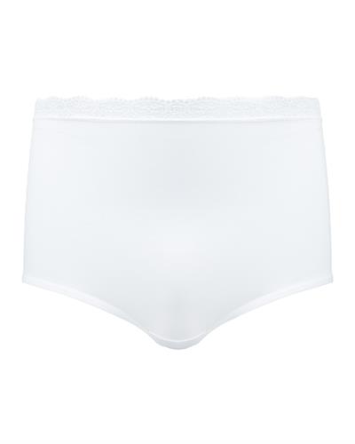 Kadın Dantelli 3lü Yüksel Bel Külot Beyaz