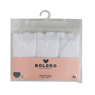 Kadın Dantelli 3lü Yüksel Bel Külot Beyaz