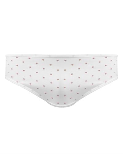 Kadın 3lü Pamuk Slip Külot Puantiye ve Çizgi Desen