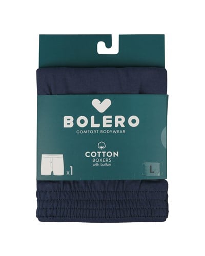 Erkek Havlu Bel Düğmeli Boxer Lacivert