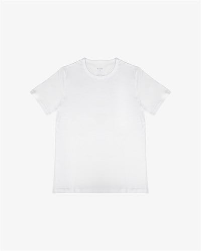 Erkek Penye Fanila Pamuk T-shirt Beyaz